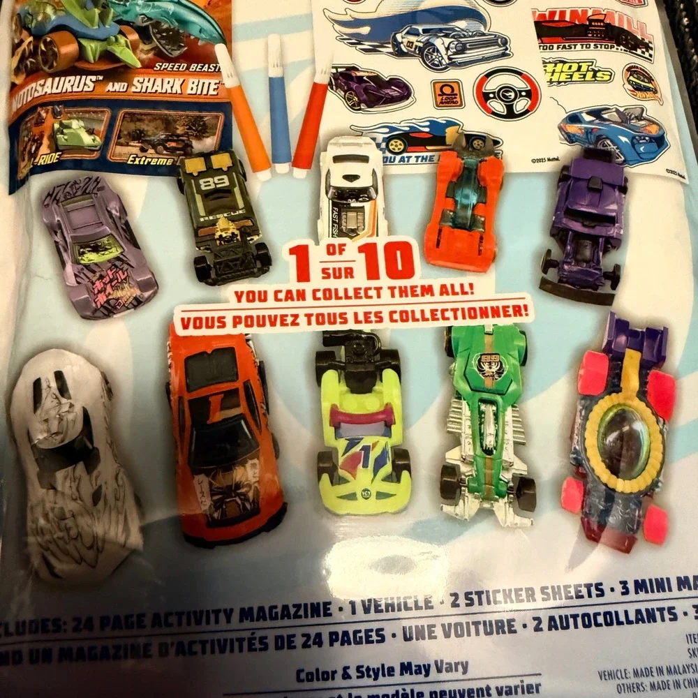Hot Wheels Toy & Activity Set Kids OS Multi NEW Mystery Car Stickers Markers